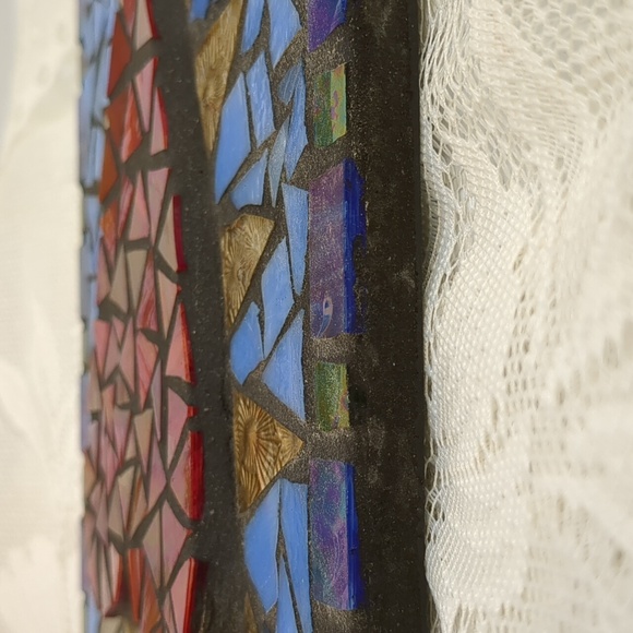 Artisan Mosaic Tile Stained Glass Wall Hanging Plaque - Picture 5 of 9